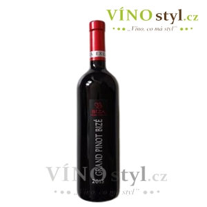 Grand Pinot Bizé, výběr z hroznů 2015, víno červené - suché