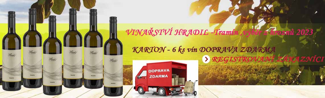 Vinostyl.cz | Akce - Vinařství Hradil 6ks Tramín -doprava zdarma