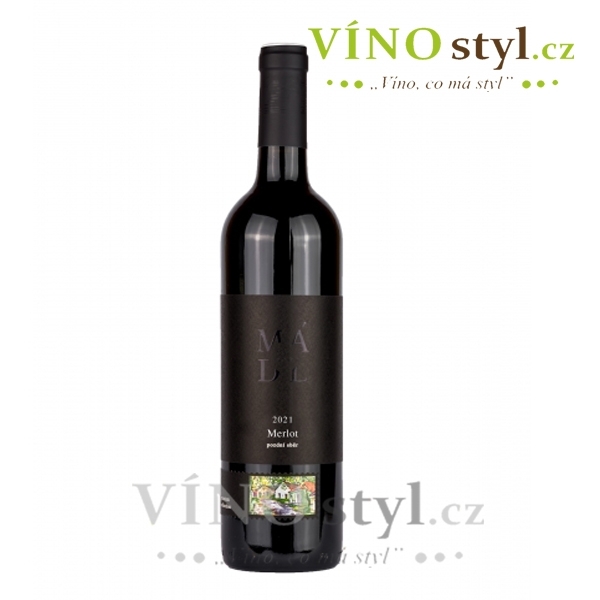 Merlot, výběr z hroznů 2023, víno červené - suché