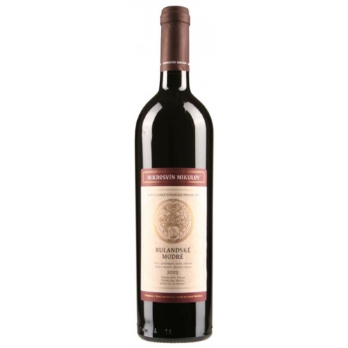 Rulandské modré, pozdní sběr 2006, víno červené - suché