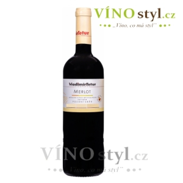 Merlot, pozdní sběr 2020, víno červené - suché