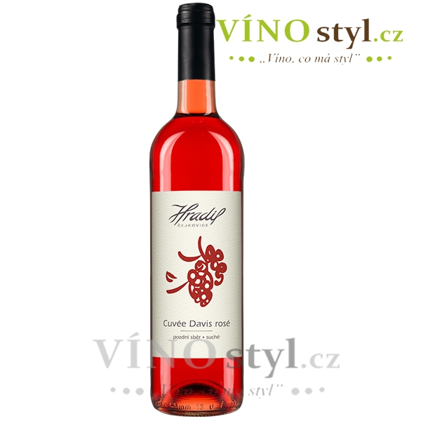 Cuveé Davis rosé, pozdní sběr 2020, víno růžové - suché