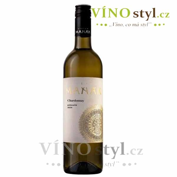 Chardonnay, pozdní sběr 2024, víno bílé - polosuché