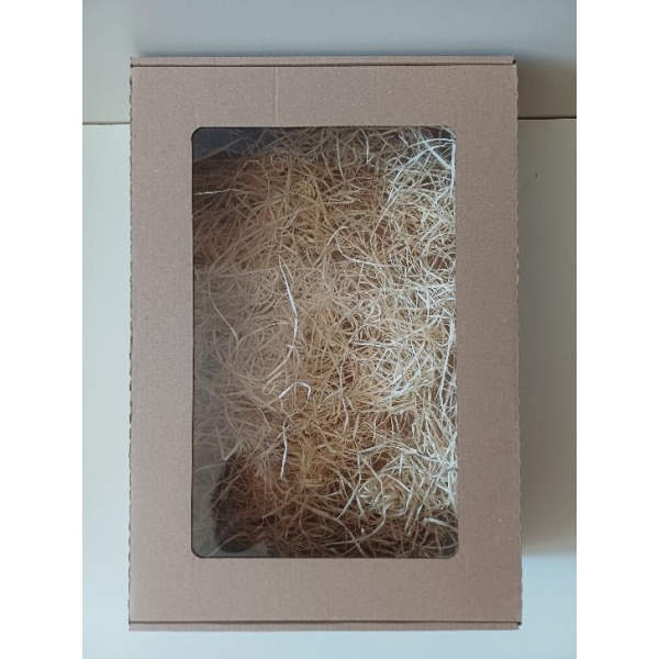 Dárková kartónová krabička s okénkem na 3 láhve vína