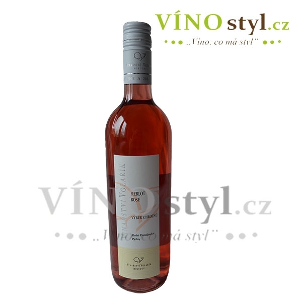 Merlot ROSÉ, výběr z hroznů, 2021, víno růžové - polosladké, č. š. 2112