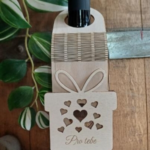 Dárková, dřevěná, závěsná cedulka na peníze - Pro tebe