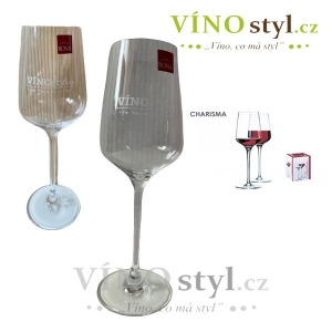 Sklenice na víno Charisma logo " VÍNOSTYL " 450 ml, 4 ks