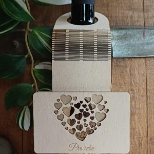 Dárková, dřevěná, závěsná obálka na peníze - pro tebe