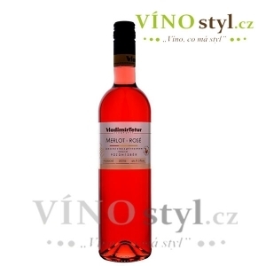 Merlot Rosé, pozdní sběr 2025, víno růžové - polosuché