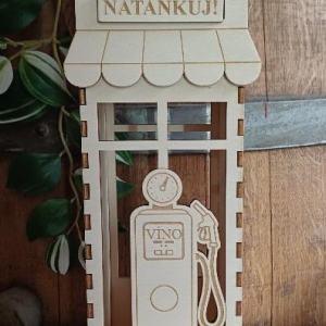 Dřevěný, dárkový box na víno - Hroznový oktan